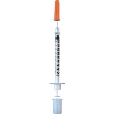 Inzulinová stříkačka BD, 0,5 ml U-100 30G x 8 mm, 100 ks – Zboží Mobilmania