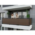 MyBestHome balkonová zástěna Oslo 0,9 x 3 m hnědá – HobbyKompas.cz