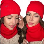 Fashionweek Dámská sada čepice + nákrčník S2917 Červená – Hledejceny.cz