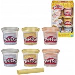 Hasbro Play Doh Sada 6 kelímků třpytivá zlatá stříbrná a růžová E9433 – Zboží Dáma