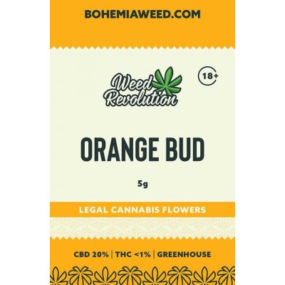 Weed Revolution Orange Bud Greenhouse CBD 20% THC 1% 5 g