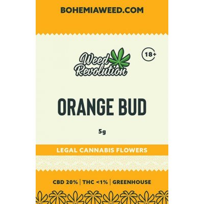 Weed Revolution Orange Bud Greenhouse CBD 20% THC 1% 5 g – Zboží Mobilmania