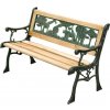 Zahradní lavice ST Leisure Equipment MINI JUMANJI kov / dřevo 82 x 39 x 50 cm