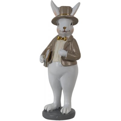 Dekorace králík v saku s knihou 5*5*15 cm – Hledejceny.cz