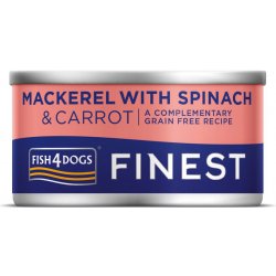 Fish4dogs Finest s makrelou mrkví a špenátem 85 g