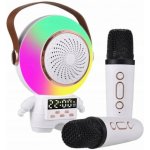 ExtraLink Extralink Dětský Astro LED Karaoke reproduktor Duální mikrofon Bílý Bezdrátový reproduktor – Zbozi.Blesk.cz