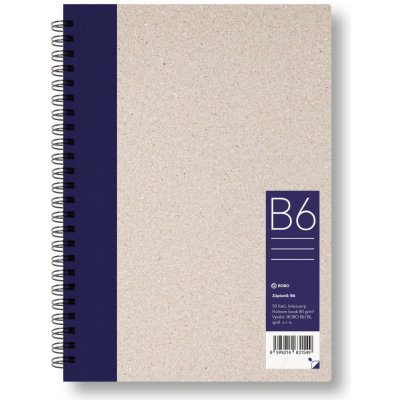 BOBO Zápisník B6, linka, tmavě modrý, 50 listů – Zbozi.Blesk.cz