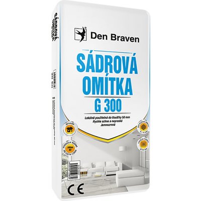 Sádrová omítka bílá 5 kg G300 SUPER JEMNÁ Den Braven – Zboží Mobilmania