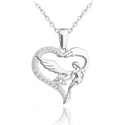 Minet Stříbrný anděl se zirkonem v srdíčku JMAN0385SN45 – Zboží Dáma Minet Stříbrný anděl se zirkonem v srdíčku JMAN0385SN45 – Zboží Dáma