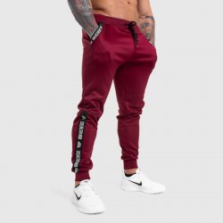 Iron Aesthetics jogger tepláky Partial bordové Bordová