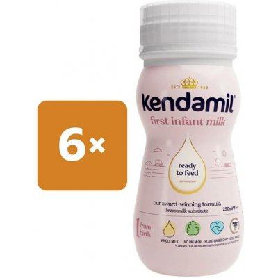 Kendamil Tekuté počáteční kojenecké mléko 1 6 x 250 ml – Hledejceny.cz