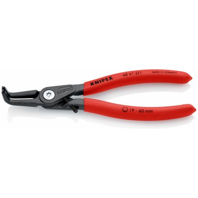 KNIPEX - Kleště precizní, na pojistné kroužky Ø 16-60mm - vnitřní, zahnuté - 165mm, velké opěrné plochy na hrotech (4841J21) – Hledejceny.cz