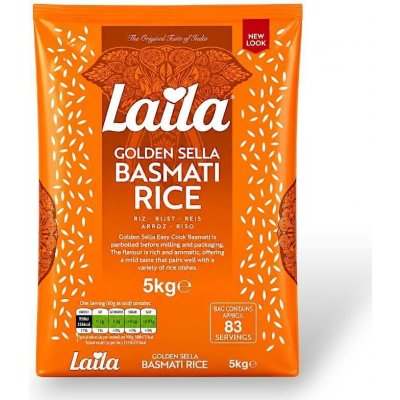 Laila Foods Zlatá Sella Basmati rýže 5 kg – Sleviste.cz