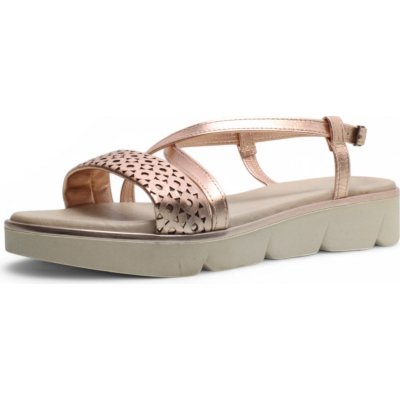 DÁMSKÉ SANDÁLY PRESSO 41149 ROSEGOLD RŮŽOVÁ – Zboží Dáma