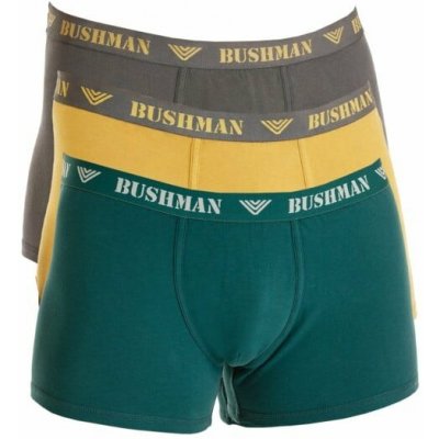 Bushman trenýrky Edward II 3 Pack dark grey/yellow/petrol – Zboží Mobilmania
