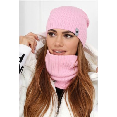 Fashionweek dámská čepice a šála cashmere touch S2204 Růžová – Hledejceny.cz