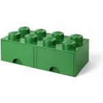 LEGO® úložný box s šuplíky 25 x 25 x 18 cm tmavě zelená – Hledejceny.cz