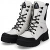 Dámské kotníkové boty Rieker Revolution kotníková kožená obuv s texovou membránou W0374-80 -R bílá weiss