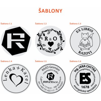 RAZO Štoček do razítka o průměru Ø 40 mm (52040; 54140; 46140) – Zboží Živě