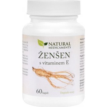 Natural Medicaments Ženšen + Vitamín E 60 kapslí