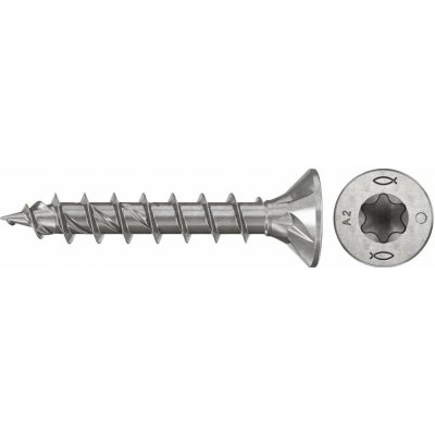 Fischer 574064 šrouby do dřevotřísky 4 mm 30 mm TX Nerezová ocel 200 ks – Hledejceny.cz