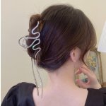 B-TOP Elegantní vlasová spona/ skřipec Wave Druh barvy: Stříbrná – Zboží Dáma