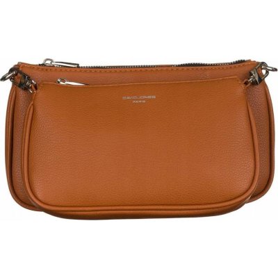 David Jones SVĚTLE HNĚDÁ dvoukomorová crossbody kabelka CM6490 COGNAC – Zboží Mobilmania