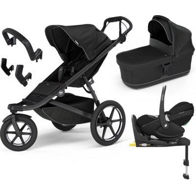 THULE Trojkombinace 6v1 Urban Glide 3 + Bassinet + příslušenství 2024 + Maxi-Cosi Pebble 360 PRO + základna FamilyFix 360 PRO Black