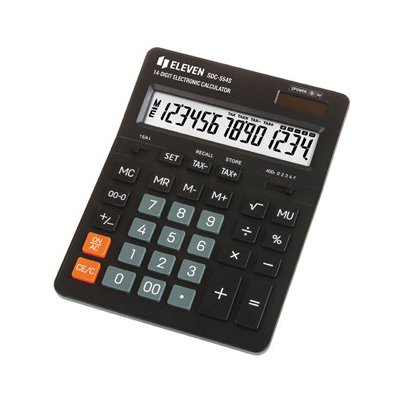 Eleven kalkulačka SDC554S, černá, stolní, čtrnáctimístná, duální napáj, ení – Zboží Mobilmania