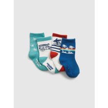 GAP Dětské ponožky graphic crew socks 4 páry