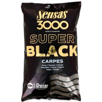 Sensas Krmení 3000 Super Black 1kg Kapr-černý