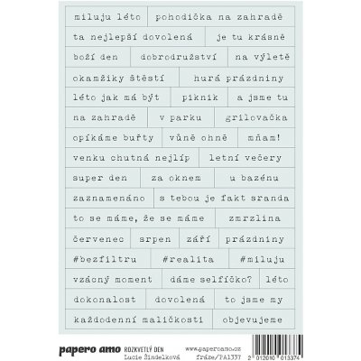 PAPERO AMO ♥ Samolepky - JE KRÁSNĚ / Fráze – Zboží Živě
