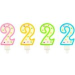 GoDan Svíčka dortová "2" s puntíky, 7,5cm – Hledejceny.cz