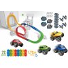 FleXtrem Discovery Set flexibilní autodráha Set Smoby s 612 cm prodlouženou dráhou 2 výhybky 2 fixace a 4 elektronická autíčka