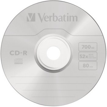 Verbatim CD-R 700MB 52x, Super AZO, jewel, 10ks (43327)