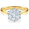 Prsteny Savicki zásnubní prsten dvoubarevné zlato diamanty SAVR74222 YW