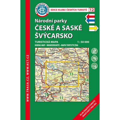 Mapa KČT 1:50 000 12 Národní parky České a Saské Švýcarsko 7.v. 2015 – Zboží Mobilmania