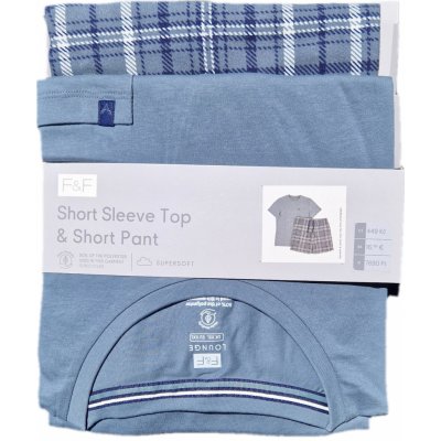 F&F pánské pyžamo krátké modré – Sleviste.cz