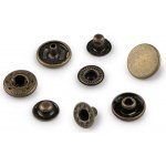 Knoflíky stiskací s pérkem Ø12 mm na středně silné látky, z nerezové oceli Varianta: 3 staromosaz, Balení: 50 sada – Hledejceny.cz