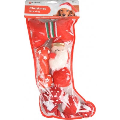 Flamingo Vánoční ponožka s hračkami pro psy