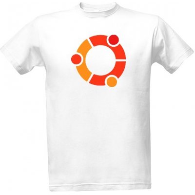 Tričko s potiskem Ubuntu Linux pánské Bílá