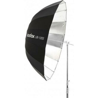 Hluboký stříbrný parabolický deštník Godox UB-130S (130cm) – Sleviste.cz
