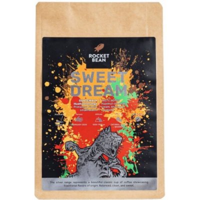 Hard Beans Coffee Rocket Bean Guatemala Sweet Dream praná espresso zrnková 0,2 kg – Hledejceny.cz