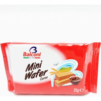 Balconi Mini Wafer Sušenky s kakaovou náplní 20x25 g