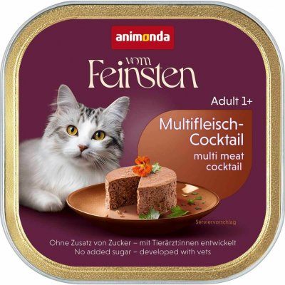 Animonda Vom Feinsten Adult masová směs hovězí jehněčí krůtí kuřecí králičí 6 x 100 g – Sleviste.cz