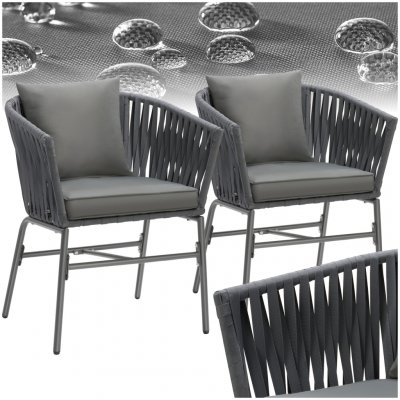 tectake 405831 sada židlí valeiras 60x61x77cm – Hledejceny.cz