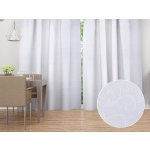 Biante Dekorační závěs TF-078 Ornamenty - studená bílá 150x150 cm – Sleviste.cz
