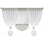 Strefa Firan TUSCANY Sheer Set 260x160 PANEL + Záclony, světle šedá – Zboží Mobilmania