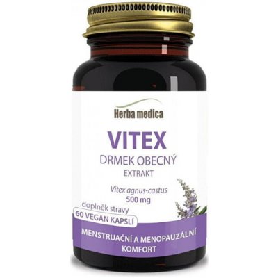 Herba medica Vitex drmek obecný extrakt 500 mg 60 vegan kapslí – Hledejceny.cz