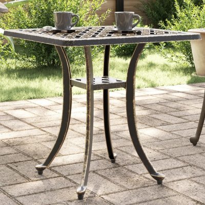 OMAXI 475564 Zahradní stolek bronzový 53 x 53 x 53 cm litý hliník – Hledejceny.cz